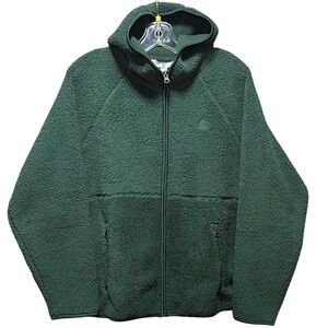 Women's Cozy Green Teddy Zipper Jacket